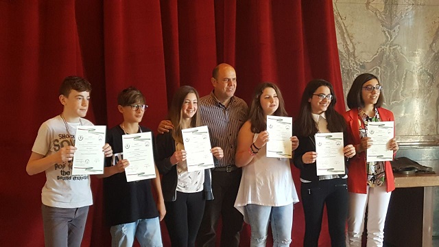 premiazione 2017 alunni scuole medie per servizio civile nazionale
